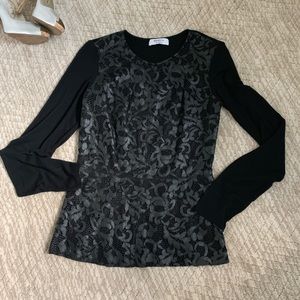 Bailey 44 long sleeved lace print too